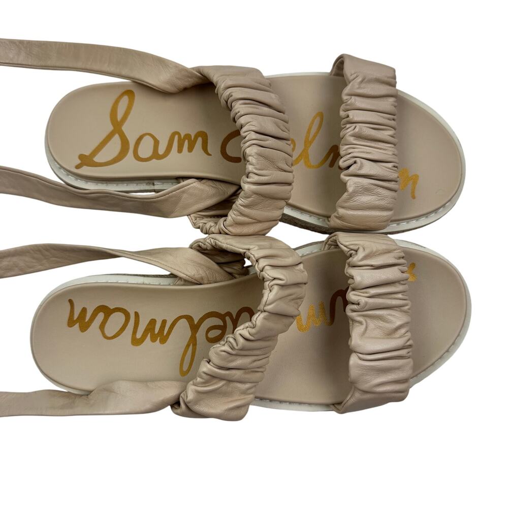 Sam Edelman Kerin Leather Double Strap Platform Wrap Ankle Sandals Women's 9 - Picture 9 of 12